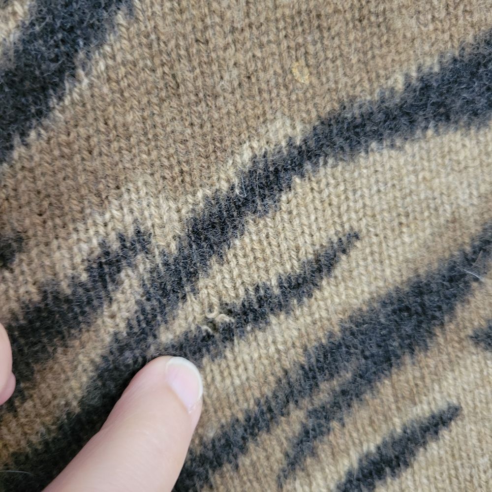 Zadig & Voltaire Tan and Black Tiger-Print Crewneck Sweater - Picture 5 of 10